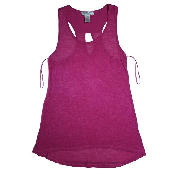 Kenar solid sleeveless cutout racerback tank top tunic - Picture 1 of 6